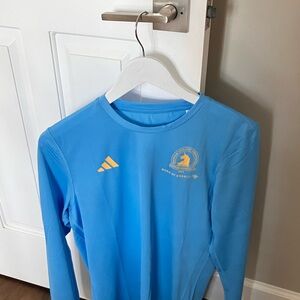 NWT Mens Boston Marathon 2024 Participant Shirt-Blue, Small- Adidas